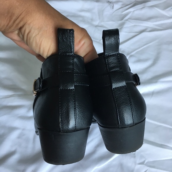 Wanted 7.5 black with gold buckle low heel bootie, worn 1x. - Picture 7 of 7